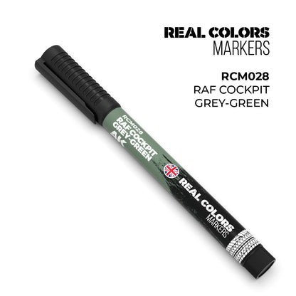 AK Interactive Markers: Real Color Markers - Raf Cockpit Grey-Green