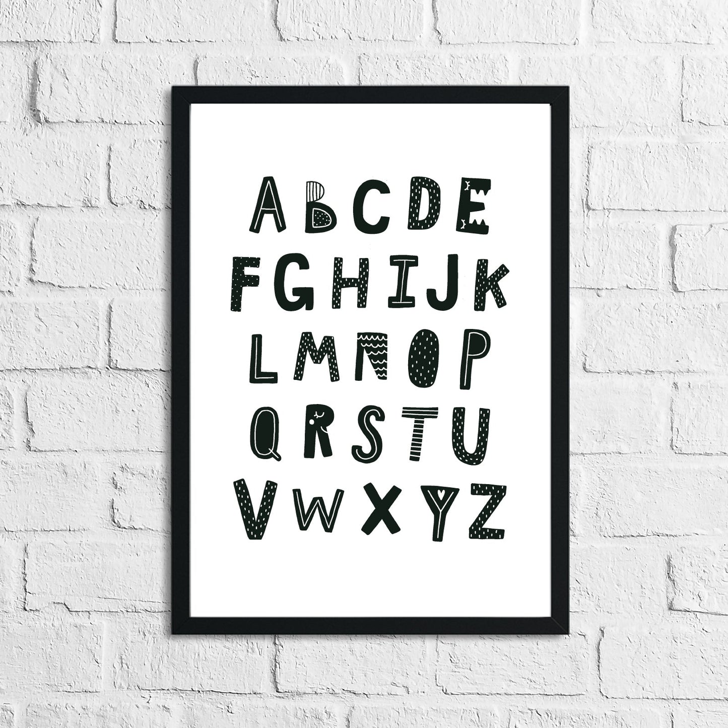 Scandinavian Alphabet Children's Nursery Bedroom Wall Decor Print by WinsterCreations™ Official Store