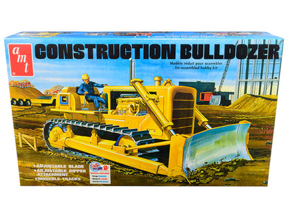 Skill 3 Model Kit Construction Bulldozer 1/25 Scale Model by AMT  free shipping USA