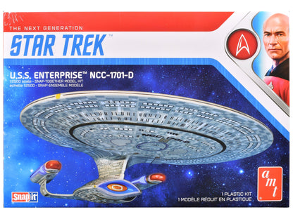 Skill 2 Model Kit U.S.S. Enterprise NCC-1701-D Space Ship "Star Trek: The Next Generation" (1987) TV Series 1/2500 Scale Model by AMT  free shipping USA