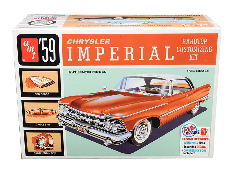 Skill 2 Model Kit 1959 Chrysler Imperial 3 in 1 Kit 1/25 Scale Model by AMT  free shipping USA
