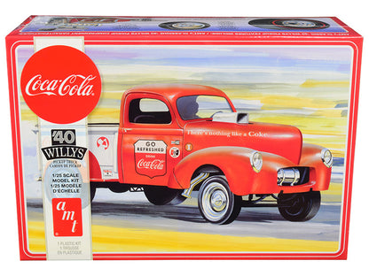 Skill 3 Model Kit 1940 Willys Gasser Pickup Truck "Coca-Cola" 1/25 Scale Model by AMT  free shipping USA