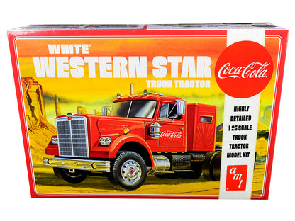 Skill 3 Model Kit White Western Star Semi Truck Tractor "Coca-Cola" 1/25 Scale Model by AMT  free shipping USA