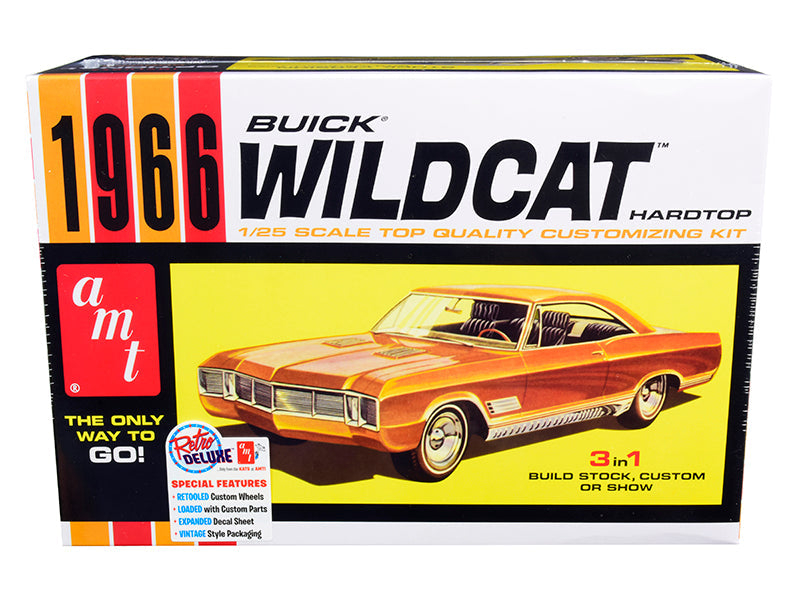Skill 2 Model Kit 1966 Buick Wildcat Hardtop 3 in 1 Kit 1/25 Scale Model by AMT  free shipping USA