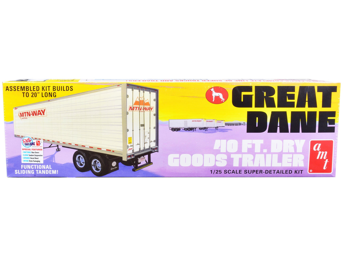 Skill 3 Model Kit Great Dane 40 Ft. Dry Goods Trailer 1/25 Scale Model by AMT  free shipping USA