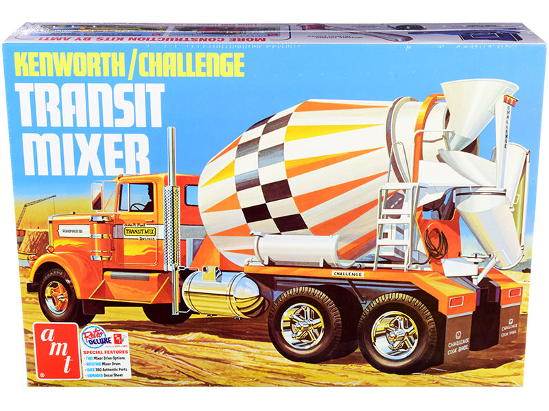 Skill 3 Model Kit Kenworth / Challenge Transit Cement Mixer Truck 1/25 Scale Model by AMT  free shipping USA