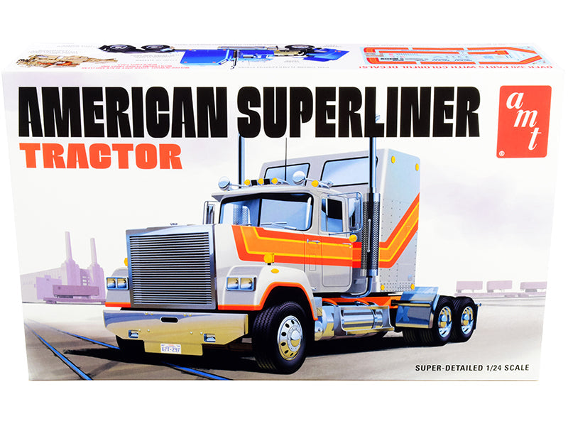 Skill 3 Model Kit American Superliner Semi Tractor 1/24 Scale Model by AMT  free shipping USA