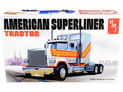 Skill 3 Model Kit American Superliner Semi Tractor 1/24 Scale Model by AMT  free shipping USA