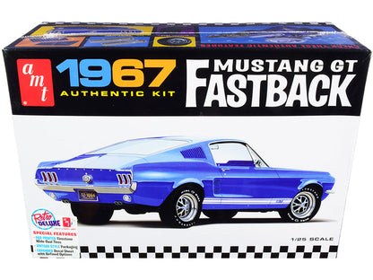 Skill 2 Model Kit 1967 Ford Mustang GT Fastback 1/25 Scale Model by AMT  free shipping USA