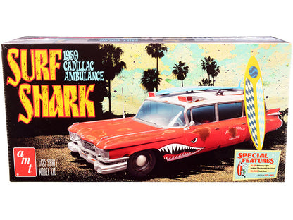 Skill 2 Model Kit 1959 Cadillac Ambulance "Surf Shark" 1/25 Scale Models by AMT  free shipping USA