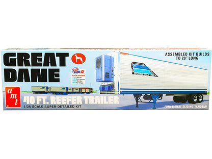 Skill 3 Model Kit Great Dane 40 Ft. Reefer Refrigerated Trailer 1/25 Scale Model by AMT  free shipping USA