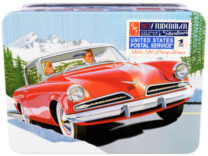Skill 2 Model Kit 1953 Studebaker Starliner with "USPS" (United States Postal Service) Themed Collectible Tin Box 3-In-1 Kit 1/25 Scale Model by AMT  free shipping USA