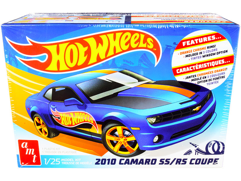 Skill 2 Model Kit 2010 Chevrolet Camaro SS/RS Coupe "Hot Wheels" 1/25 Scale Model by AMT  free shipping USA