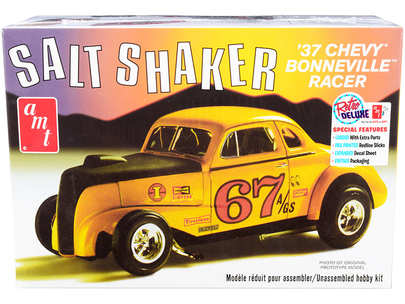 Skill 2 Model Kit 1937 Chevrolet Bonneville Racer "Salt Shaker" 1/25 Scale Model by AMT  free shipping USA
