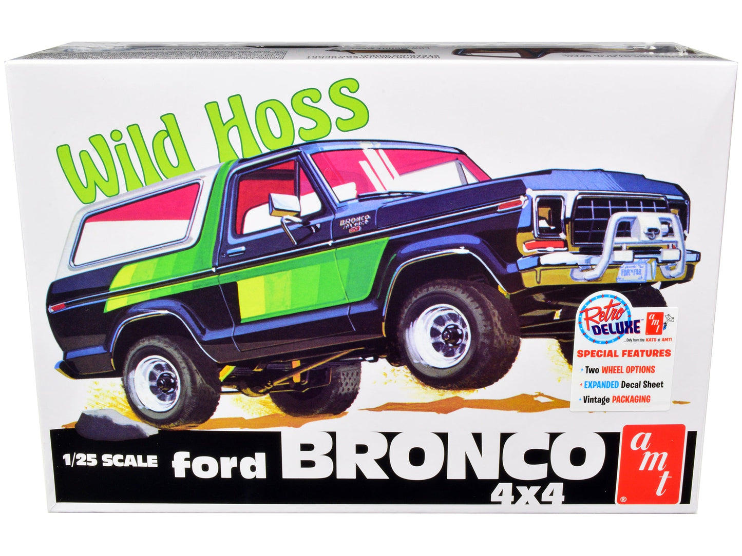 Skill 2 Model Kit Ford Bronco 4X4 "Wild Hoss" 1/25 Scale Model by AMT  free shipping USA