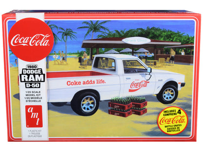 Skill 3 Model Kit 1980 Dodge Ram D-50 Pickup Truck "Coca-Cola" Four Bottle Crates 1/25 Scale Model by AMT  free shipping USA