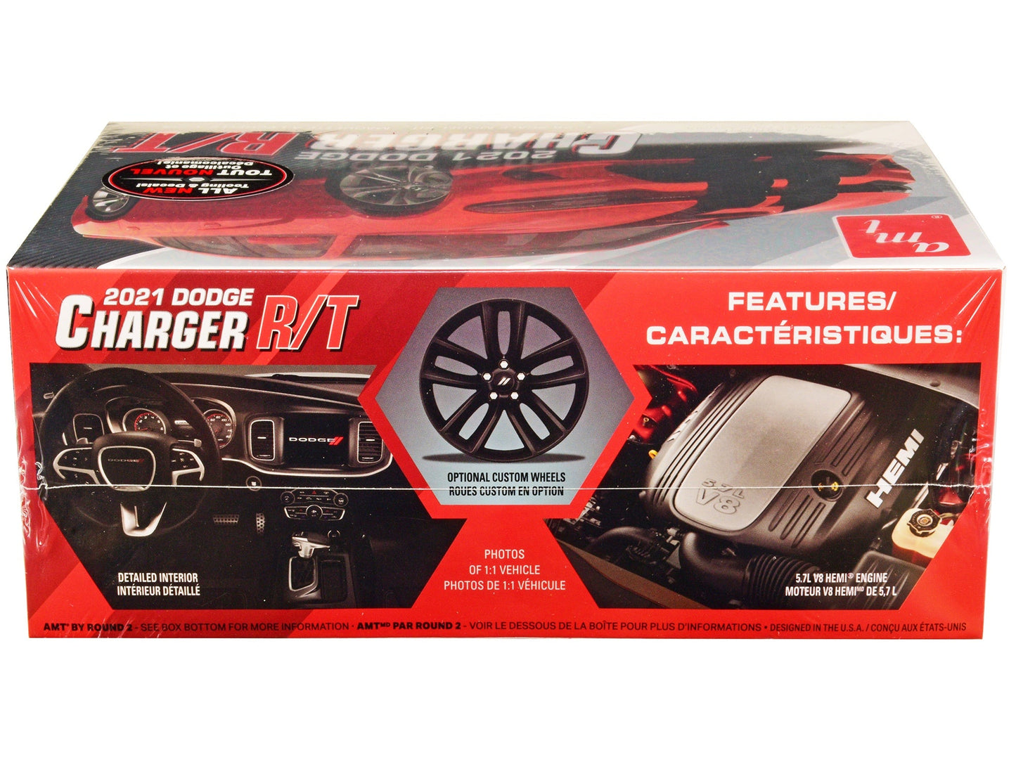 Skill 2 Model Kit 2021 Dodge Charger R/T 1/25 Scale Model by AMT