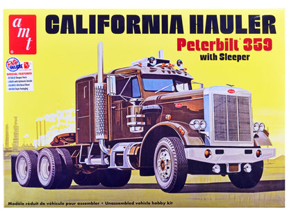 Skill 3 Model Kit Peterbilt 359 California Hauler with Sleeper Cab 1/25 Scale Model by AMT  free shipping USA