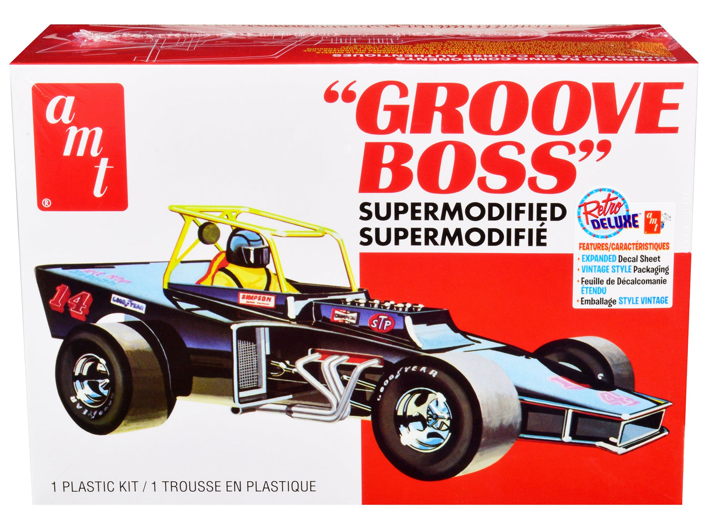 Skill 2 Model Kit "Groove Boss" Supermodified Racer 1/25 Scale Model by AMT  free shipping USA