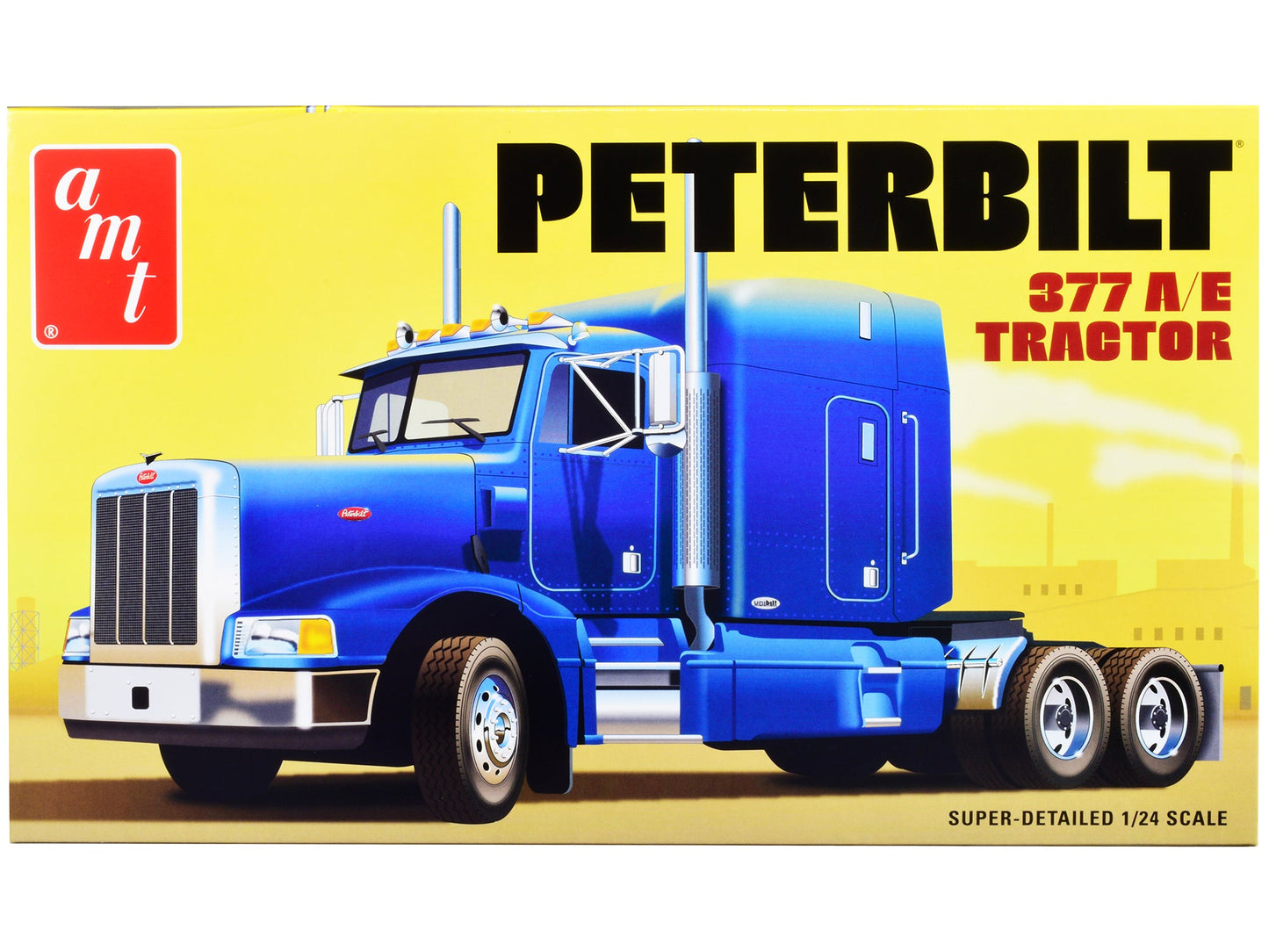 Skill 3 Model Kit Peterbilt 377 A/E Truck Tractor 1/24 Scale Model by AMT  free shipping USA