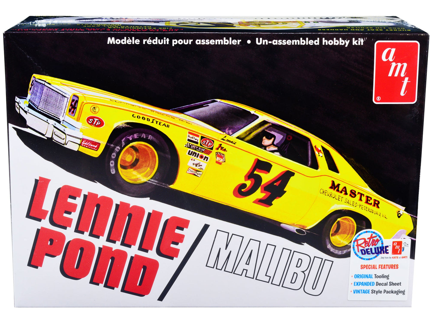 Skill 2 Model Kit 1974 Chevrolet Malibu Stock Car #54 Lennie Pond 1/25 Scale Model by AMT  free shipping USA