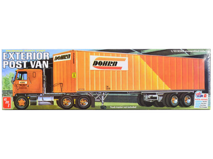 Skill 3 Model Kit Fruehauf Forty Foot Exterior Post Van Trailer "Dohrn Transfer Co." 1/25 Scale Model by AMT  free shipping USA