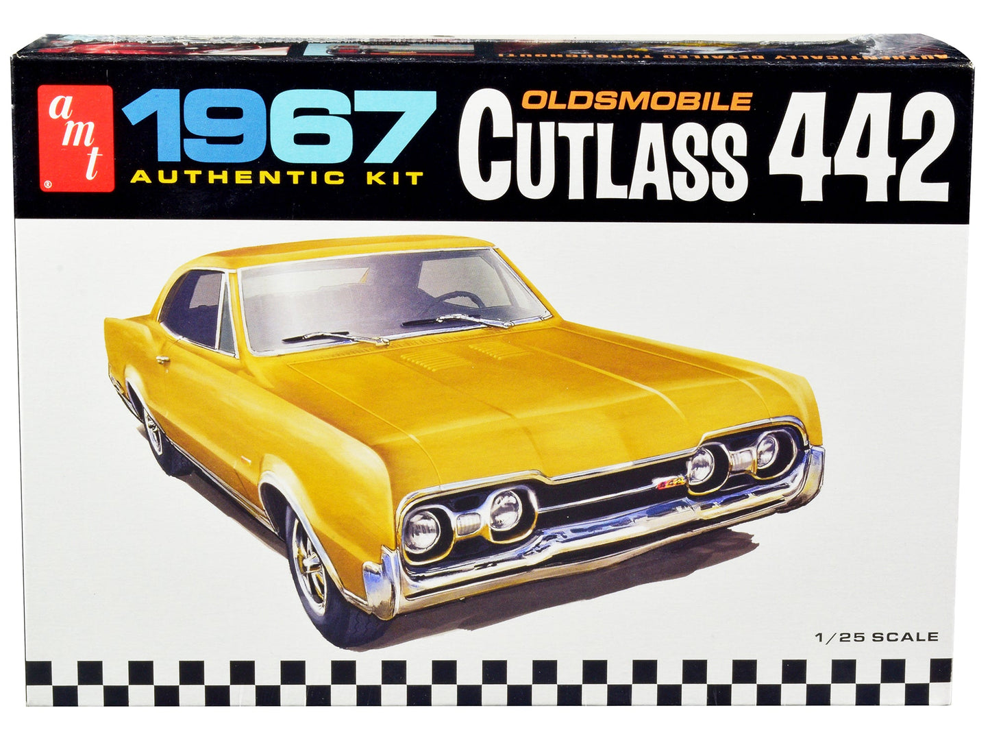 Skill 2 Model Kit 1967 Oldsmobile Cutlass 442 1/25 Scale Model by AMT  free shipping USA