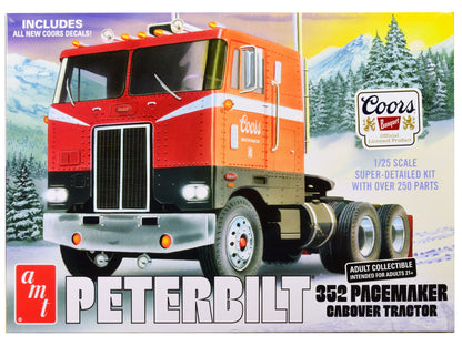 Skill 3 Model Kit Peterbilt 352 Pacemaker Cabover Tractor "Coors" 1/25 Scale Model by AMT  free shipping USA