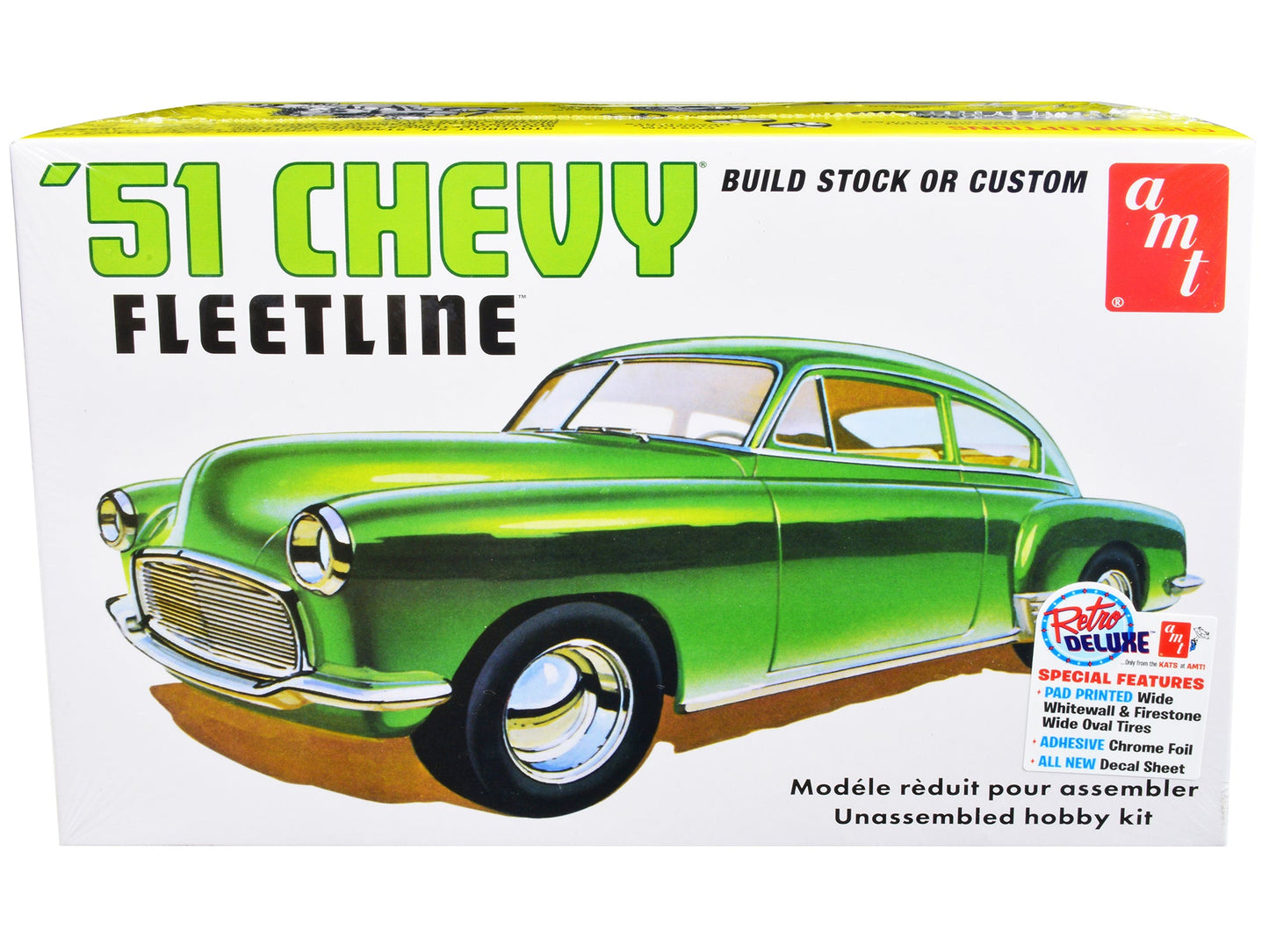 Skill 2 Model Kit 1951 Chevrolet Fleetline 2-in-1 Kit 1/25 Scale Model by AMT  free shipping USA