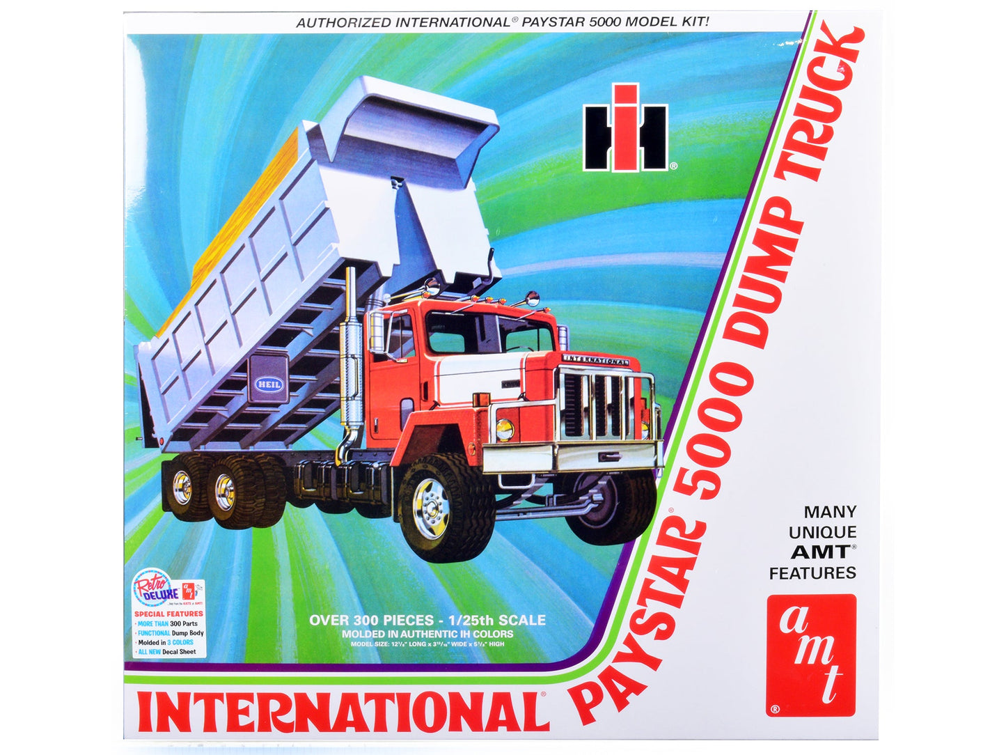 Skill 3 Model Kit International PayStar 5000 Dump Truck 1/25 Scale Model by AMT  free shipping USA