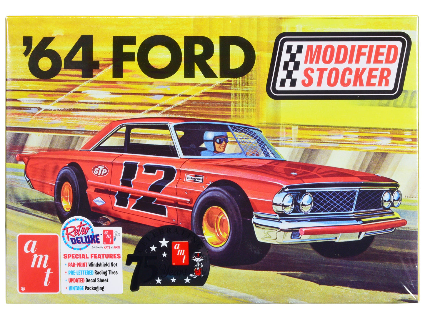 Skill 2 Model Kit 1964 Ford Galaxie "Modified Stocker" 1/25 Scale Model by AMT  free shipping USA