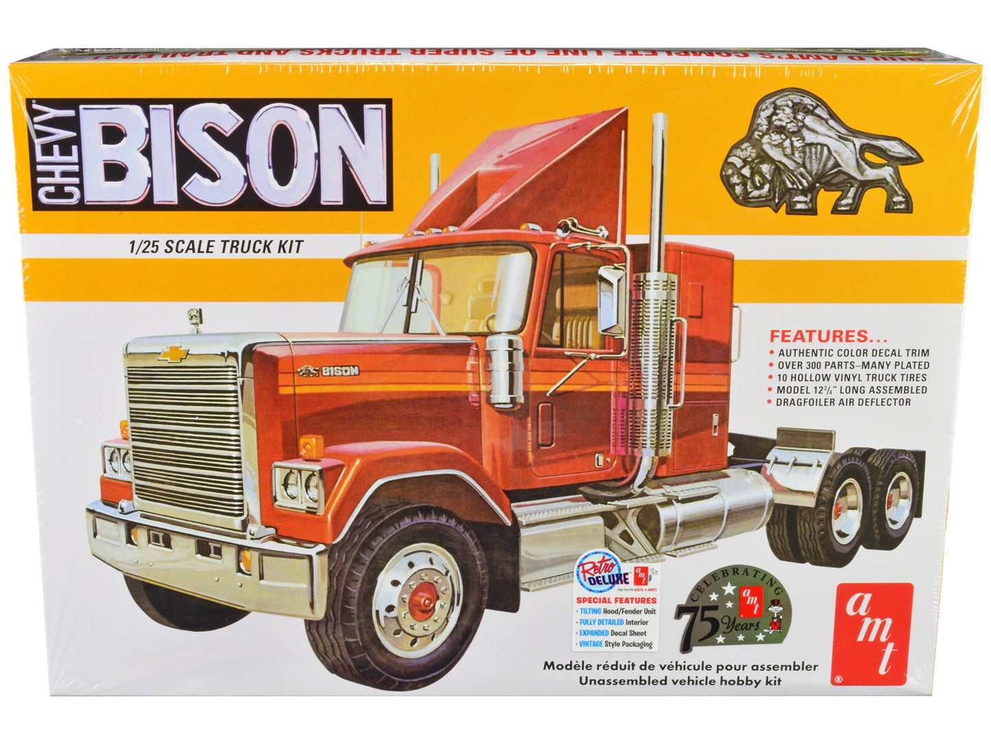 Skill 3 Model Kit Chevrolet Bison Truck Tractor 1/25 Scale Model by AMT  free shipping USA