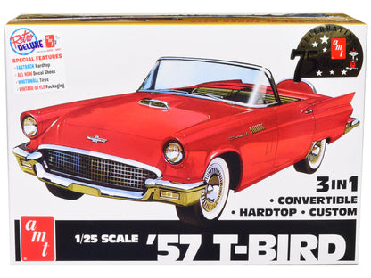 Skill 2 Model Kit 1957 Ford Thunderbird 3-in-1 Kit 1/25 Scale Model by AMT  free shipping USA