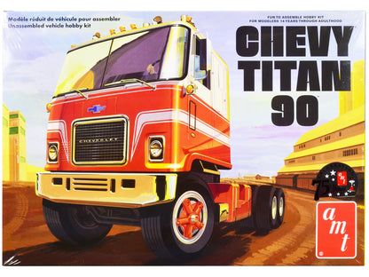 Skill 3 Model Kit Chevrolet Titan 90 Tractor Truck 1/25 Scale Model by AMT  free shipping USA