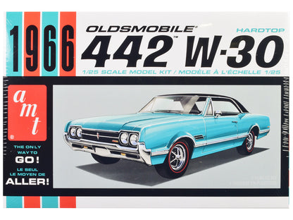 Skill 2 Model Kit 1966 Oldsmobile 442 W-30 Hardtop 1/25 Scale Model by AMT  free shipping USA