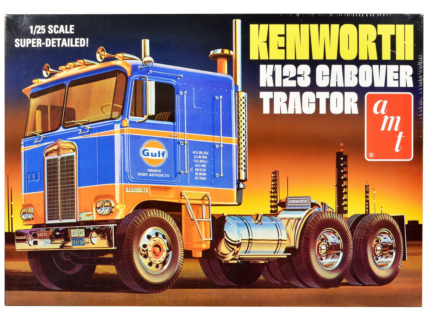 Skill 3 Model Kit Kenworth K-123 Cabover Truck Tractor "Gulf Oil" 1/25 Scale Model by AMT  free shipping USA