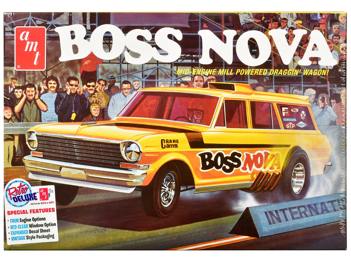 Skill 2 Model Kit Boss Nova Funny Car 1/25 Scale Model by AMT  free shipping USA