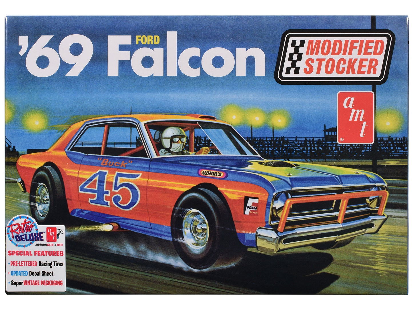 Skill 2 Model Kit 1969 Ford Falcon Modified Stocker 1/25 Scale Model by AMT  free shipping USA