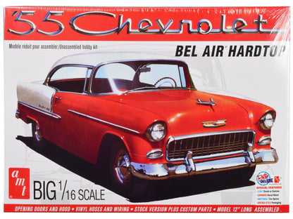 Skill 3 Model Kit 1955 Chevrolet Bel Air Hardtop 1/16 Scale Model by AMT  free shipping USA