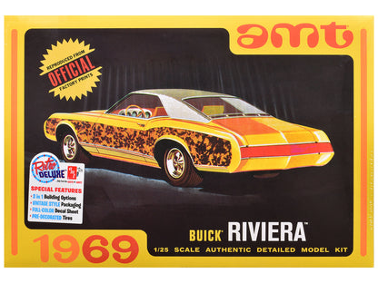 Skill 2 Model Kit 1969 Buick Riviera 1/25 Scale Model by AMT  free shipping USA