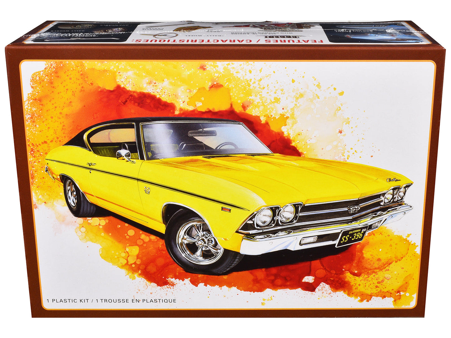 Skill 2 Model Kit 1969 Chevrolet Chevelle SS 396 1/25 Scale Model by AMT  free shipping USA