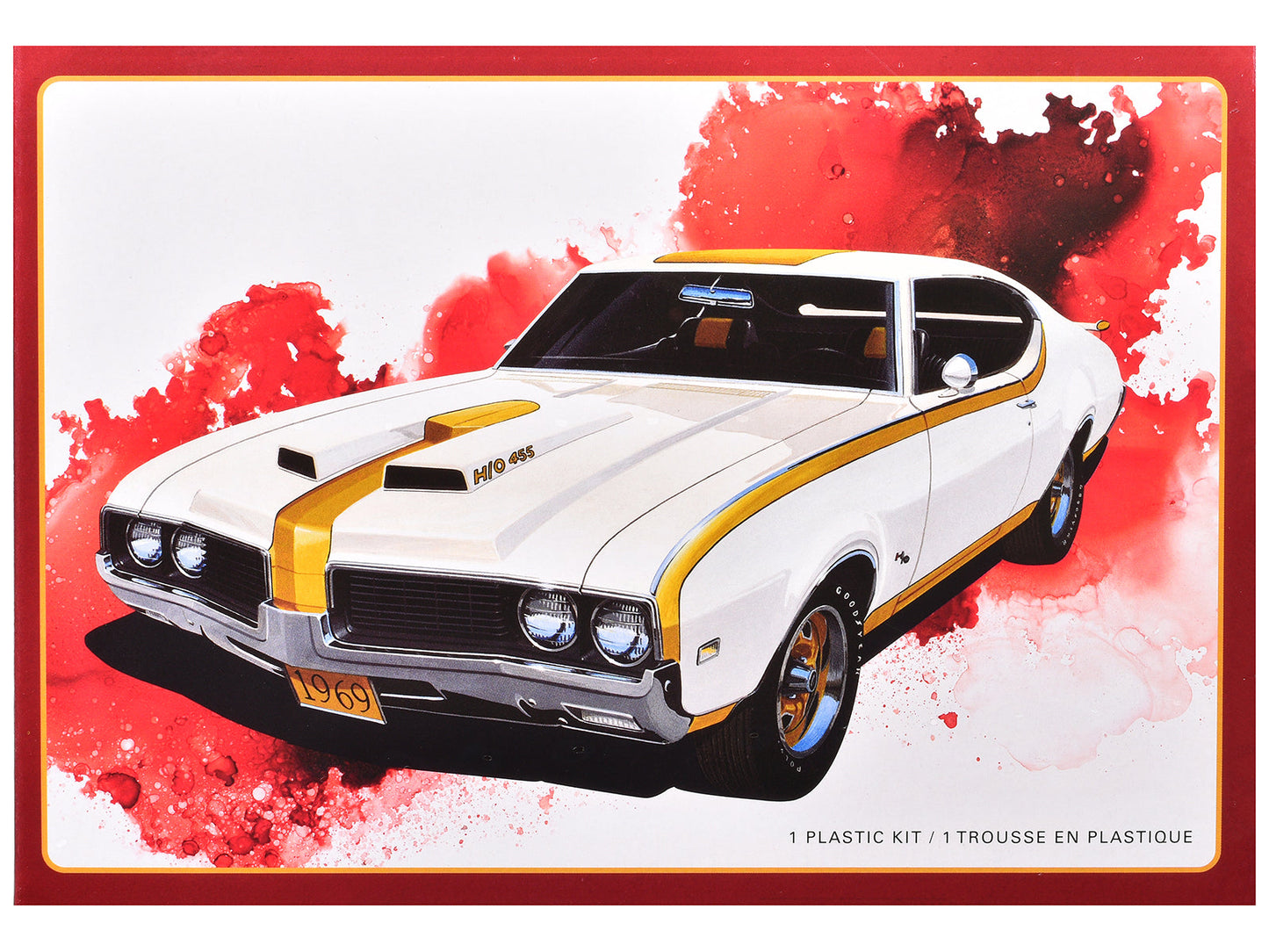 Skill 2 Model Kit 1969 Hurst Oldsmobile Cutlass 1/25 Scale Model by AMT  free shipping USA