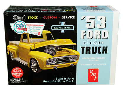 Skill 2 Model Kit 1953 Ford Pickup Truck "Trophy Series" 3 in 1 Kit 1/25 Scale Model by AMT  free shipping USA