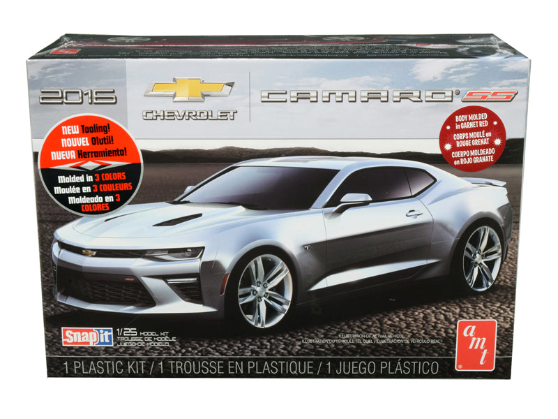 Skill 1 Snap Model Kit 2016 Chevrolet Camaro SS 1/25 Scale Model by AMT  free shipping USA