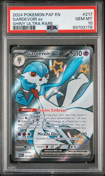 PSA 10 Gardevoir ex Shiny #217 · Paldean Fates · 2024