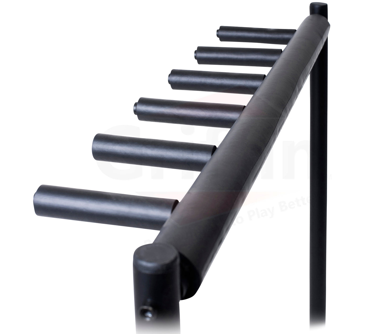 Five Guitar Rack Stand by GRIFFIN - Holder for 5 Guitars & Folds Up For Transport Neoprene Padding by GeekStands.com