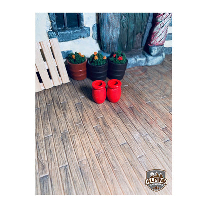 Alpine Railworks 1058 G Scale Red Vases (2)