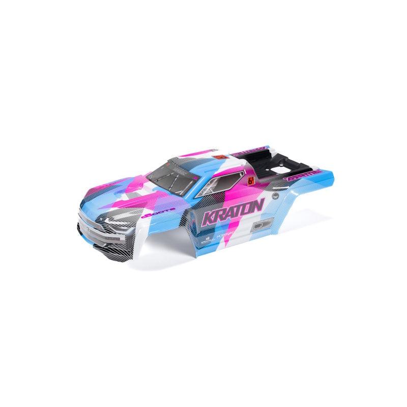 Arrma ARA-1518 1/8 Painted Body with Decals, Blue/Pink: KRATON 6S BLX V6