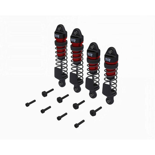ARRMA ARA-2670 Shock Set, Front/Rear Assembled, TBC cSt Oil, Red (4Pcs): MINI