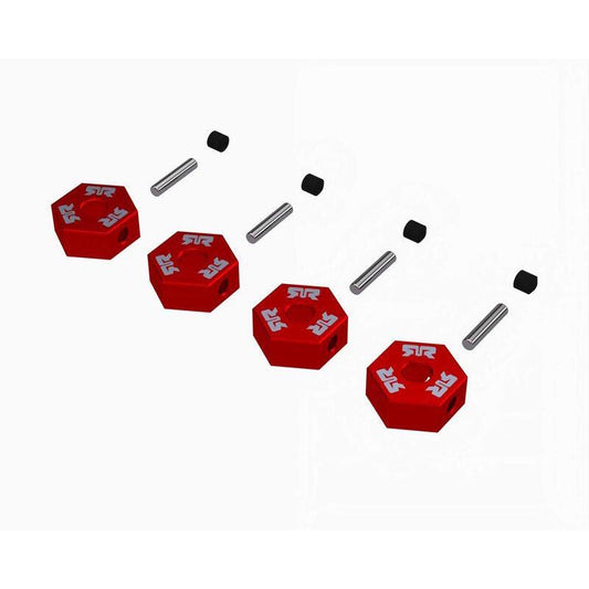 ARRMA ARA-2982 12mm Wheel Hex Set, Metal (4), Red